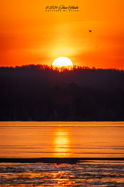 Superb Sunrise over Lake Leelanau (Portrait Orientation) - Print