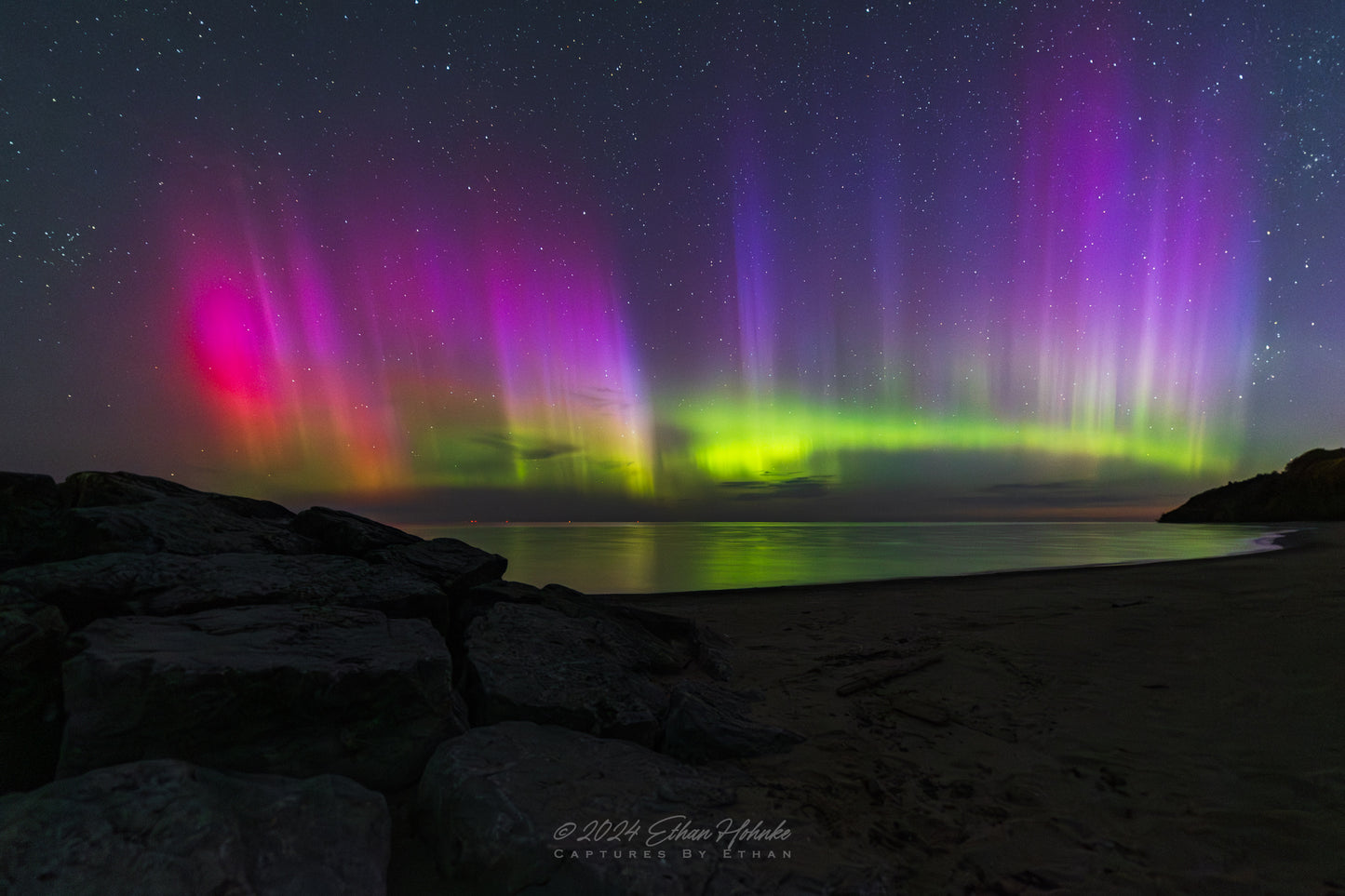 Aurora Before Dawn from Leland - Print