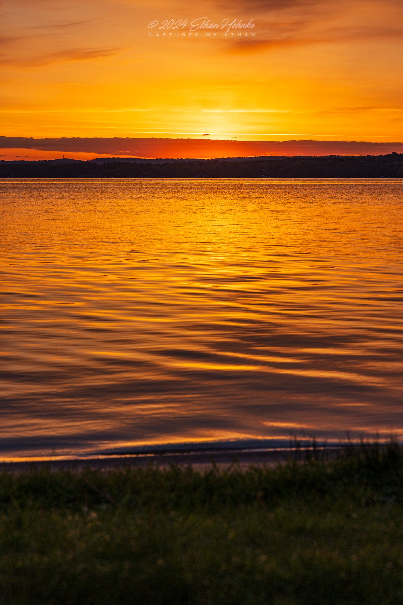 Incredible Sunrise over Lake Leelanau (Portrait Orientation) - Print