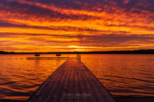 Brilliant Lake Leelanau Sunrise from Leland