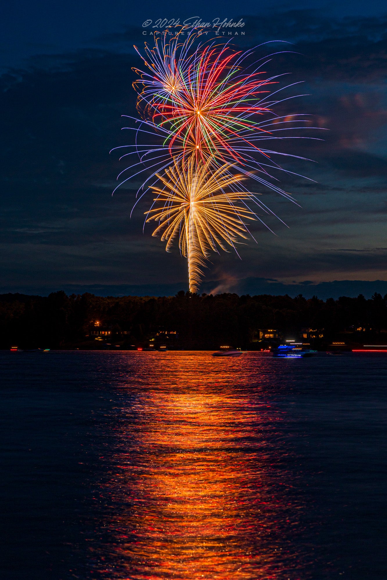 Leland 4th of July Fireworks I (Portrait Orientation) - Print