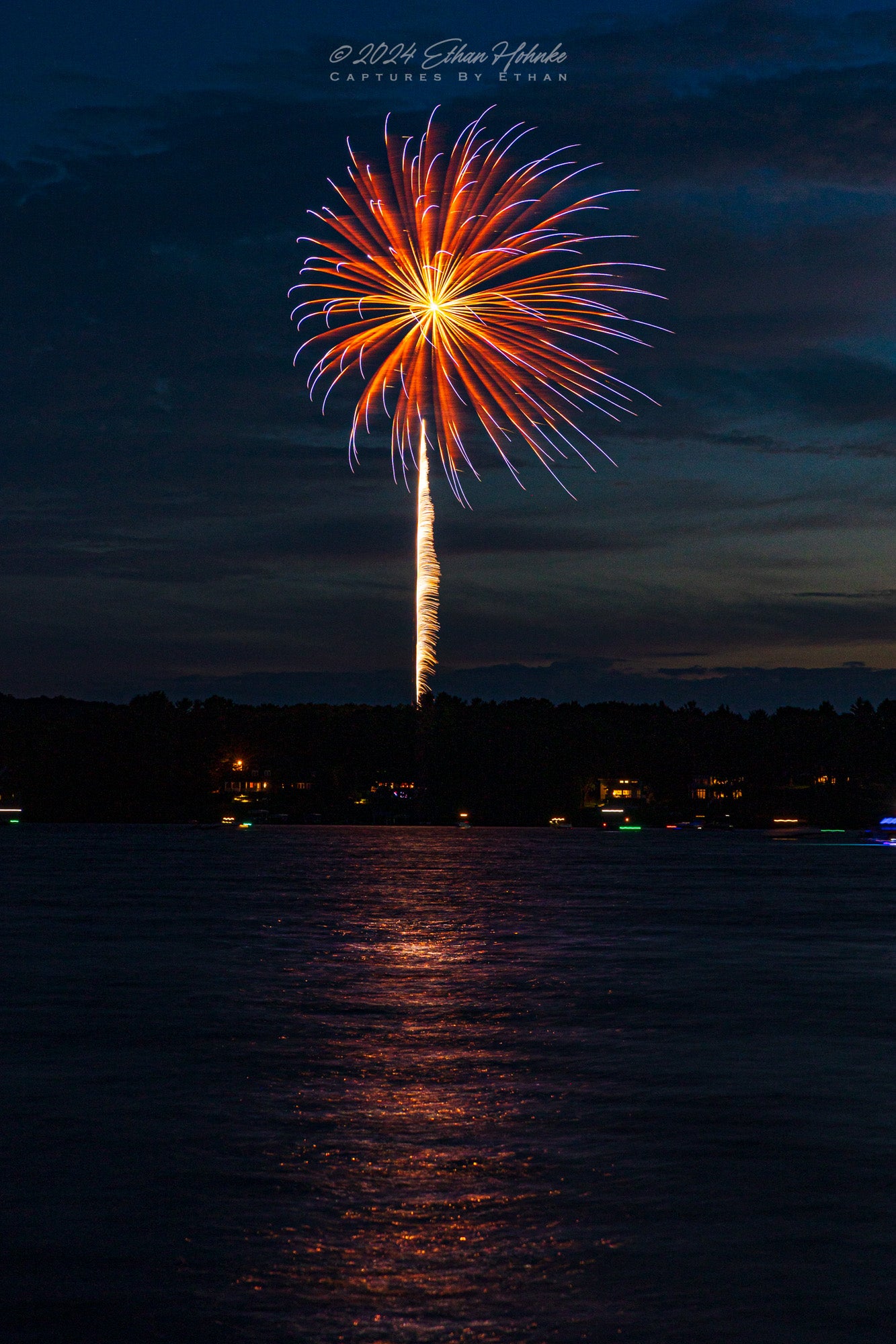 Leland 4th of July Fireworks II (Portrait Orientation) - Print