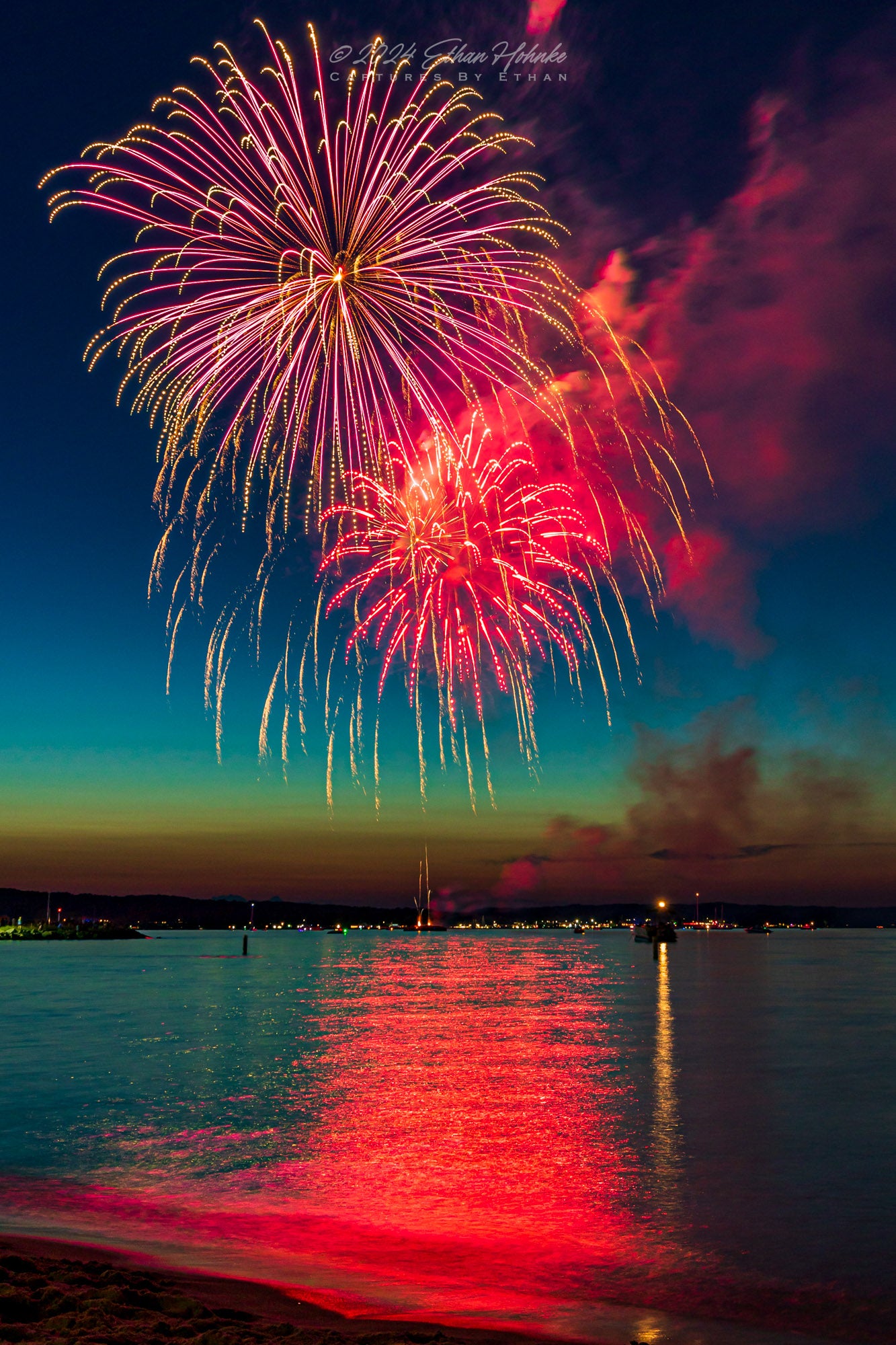 Traverse City Cherry Festival 2024 Finale Fireworks I (Portrait Orientation) - Print