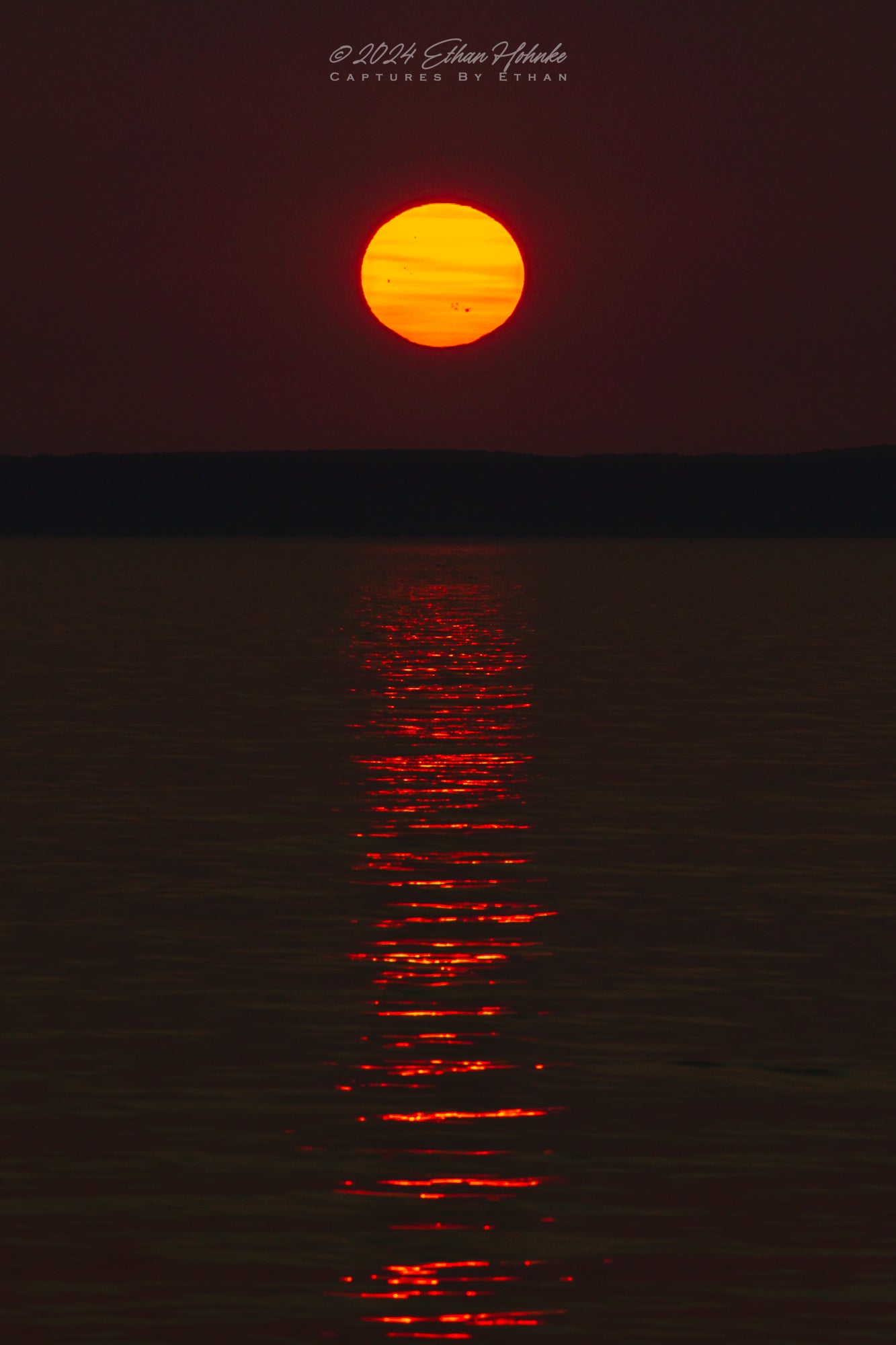 Hazy Sunspot Sunset (Portrait Orientation) - Print