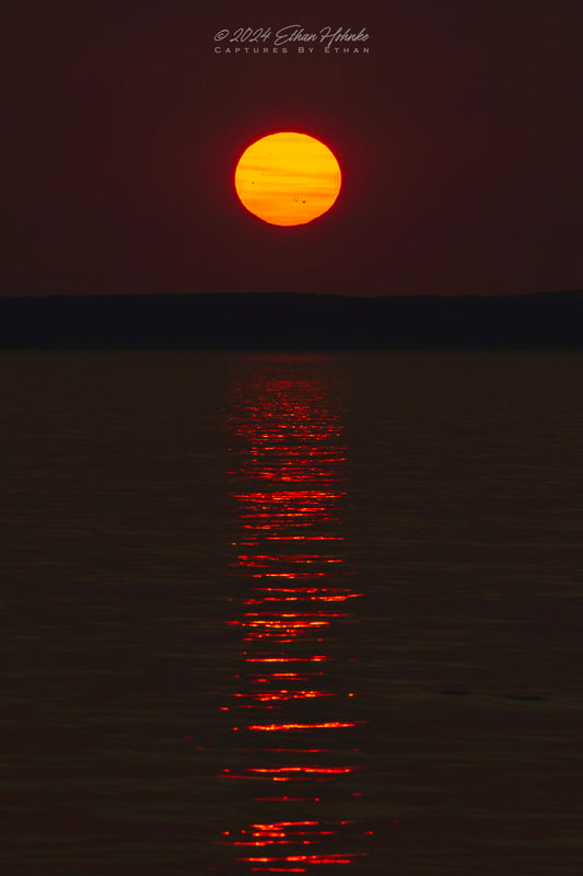 Hazy Sunspot Sunset (Portrait Orientation) - Print