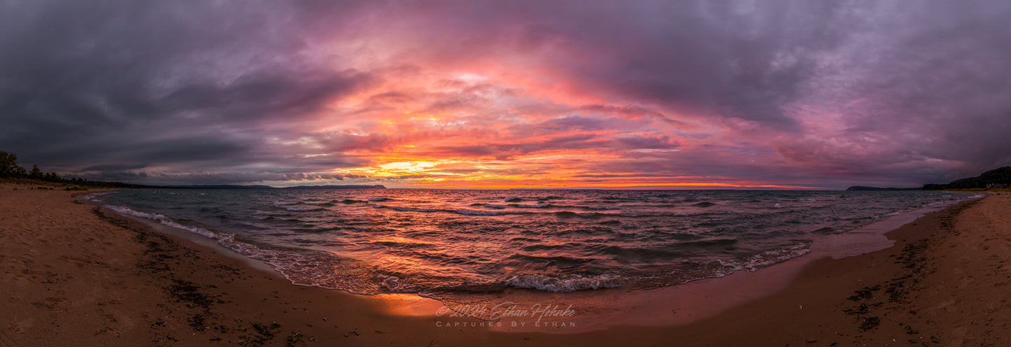 Panorama Sunset from Good Harbor Beach (3:1 Ratio) - Print
