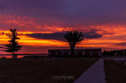 Sunrise over Glen Haven Cannery