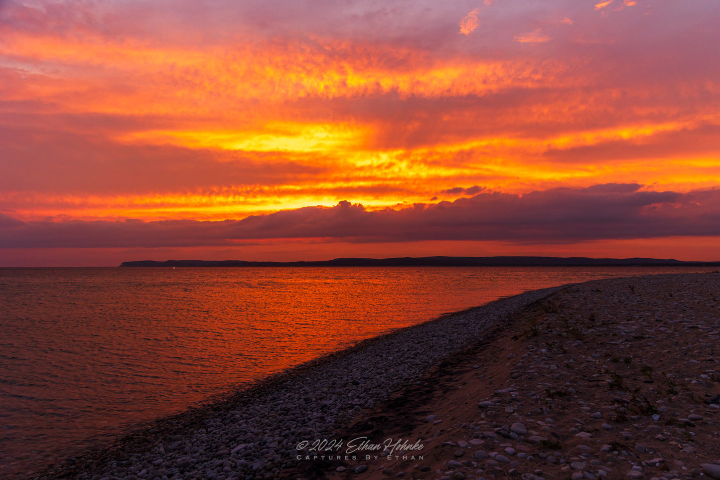 Peaceful Sunrise over Sleeping Bear Bay from Sleeping Bear Point V - Print