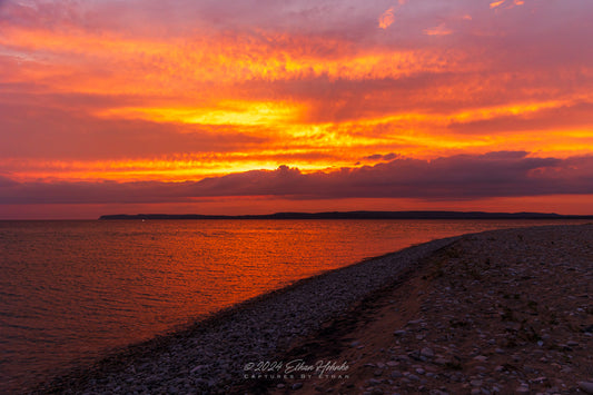 Peaceful Sunrise over Sleeping Bear Bay from Sleeping Bear Point