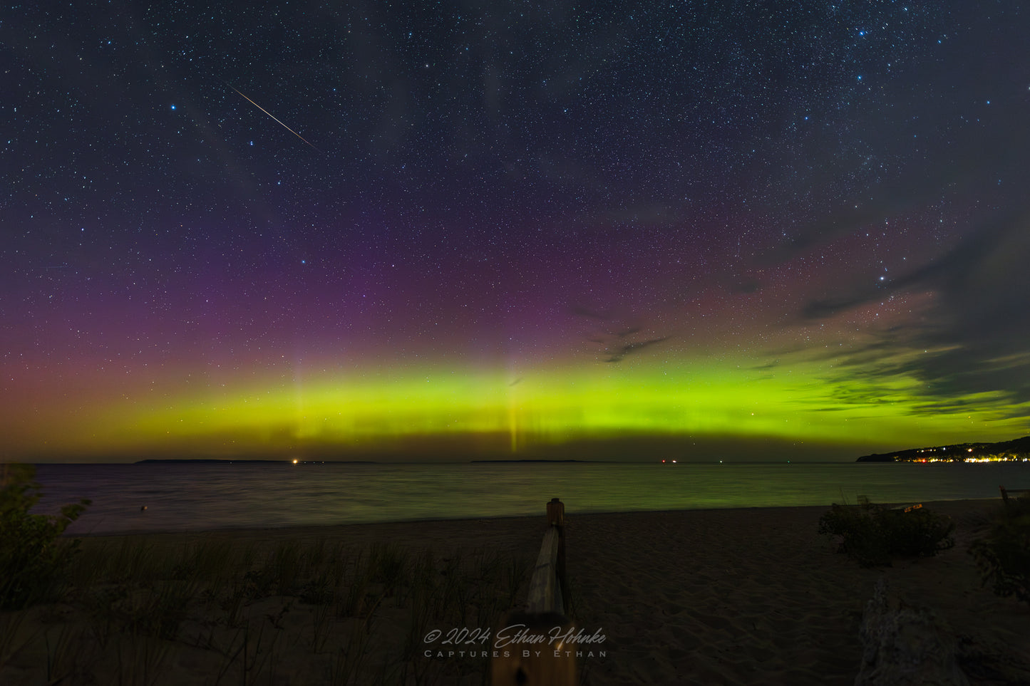 Northern Lights over Lake Michigan from Glen Arbor - Print
