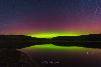North Bar Lake Aurora Reflections II - Print