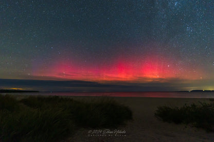 Aurora over Lake Michigan from Bohemian Road Beach - Print