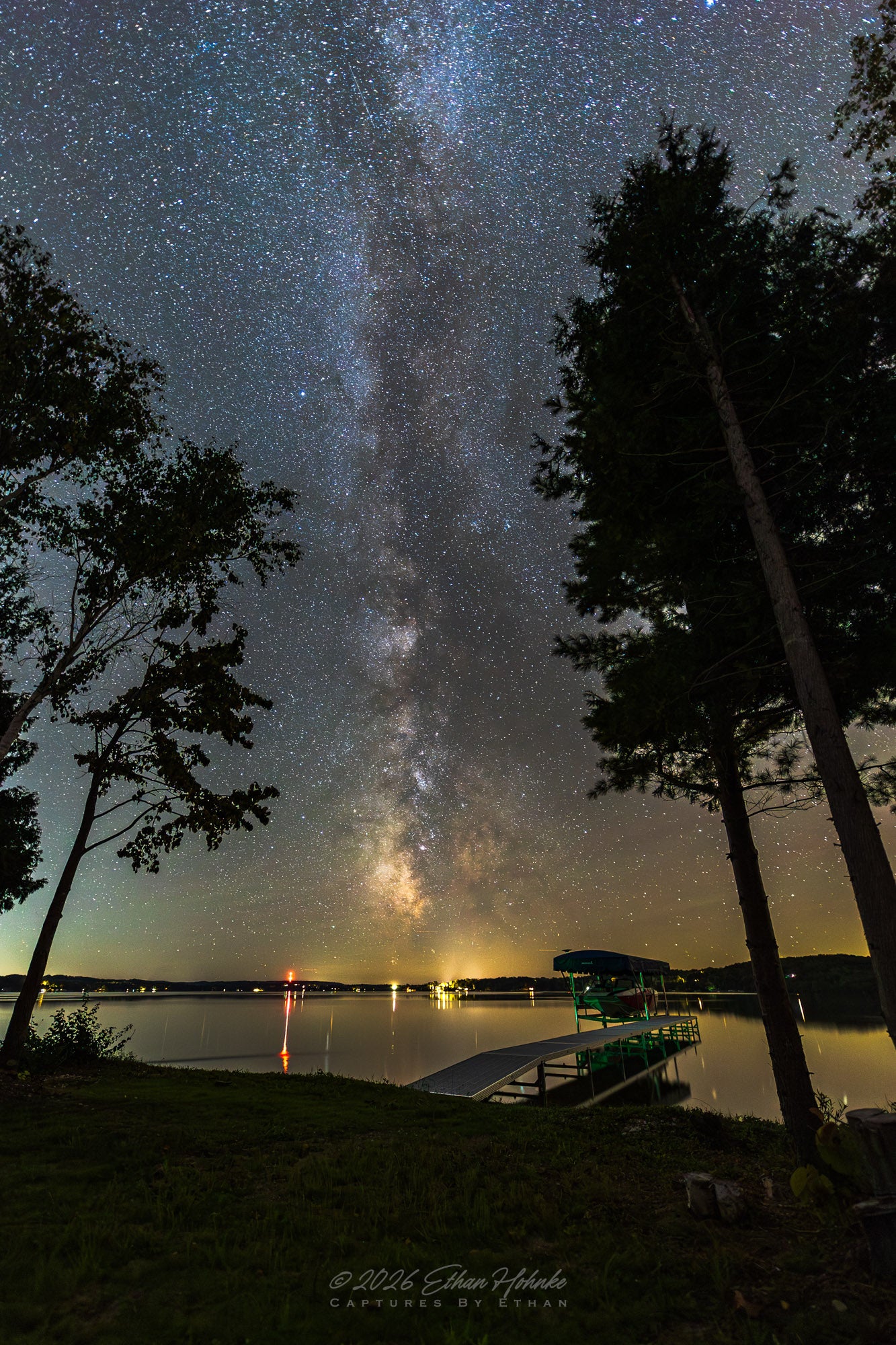 Milky Way Over Lake Leelanau (Portrait Orientation) - Print