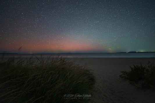 Aurora Glow from Bohemian Road Beach - Print