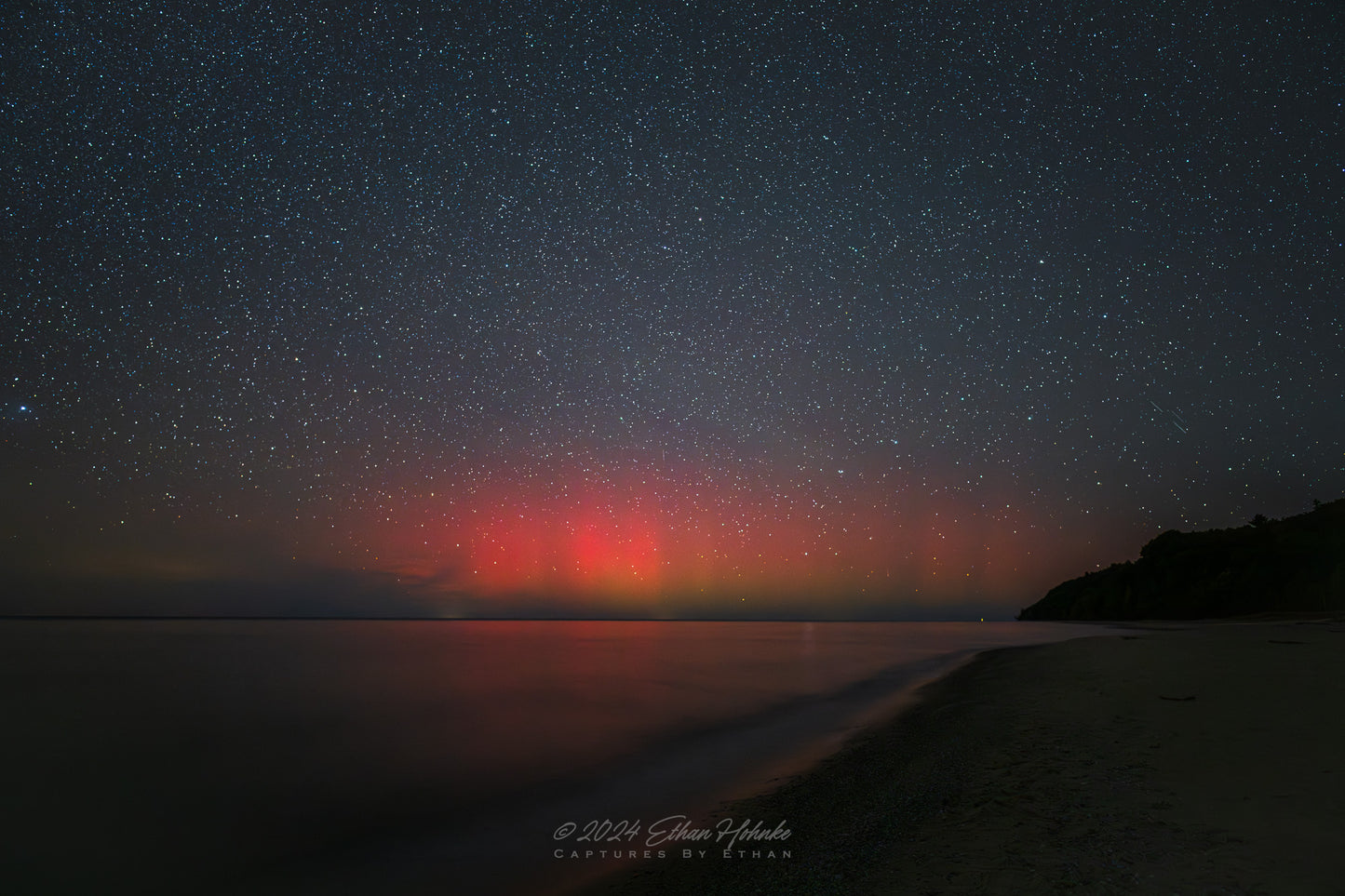 October Aurora over Lake Michigan from Leland I - Print