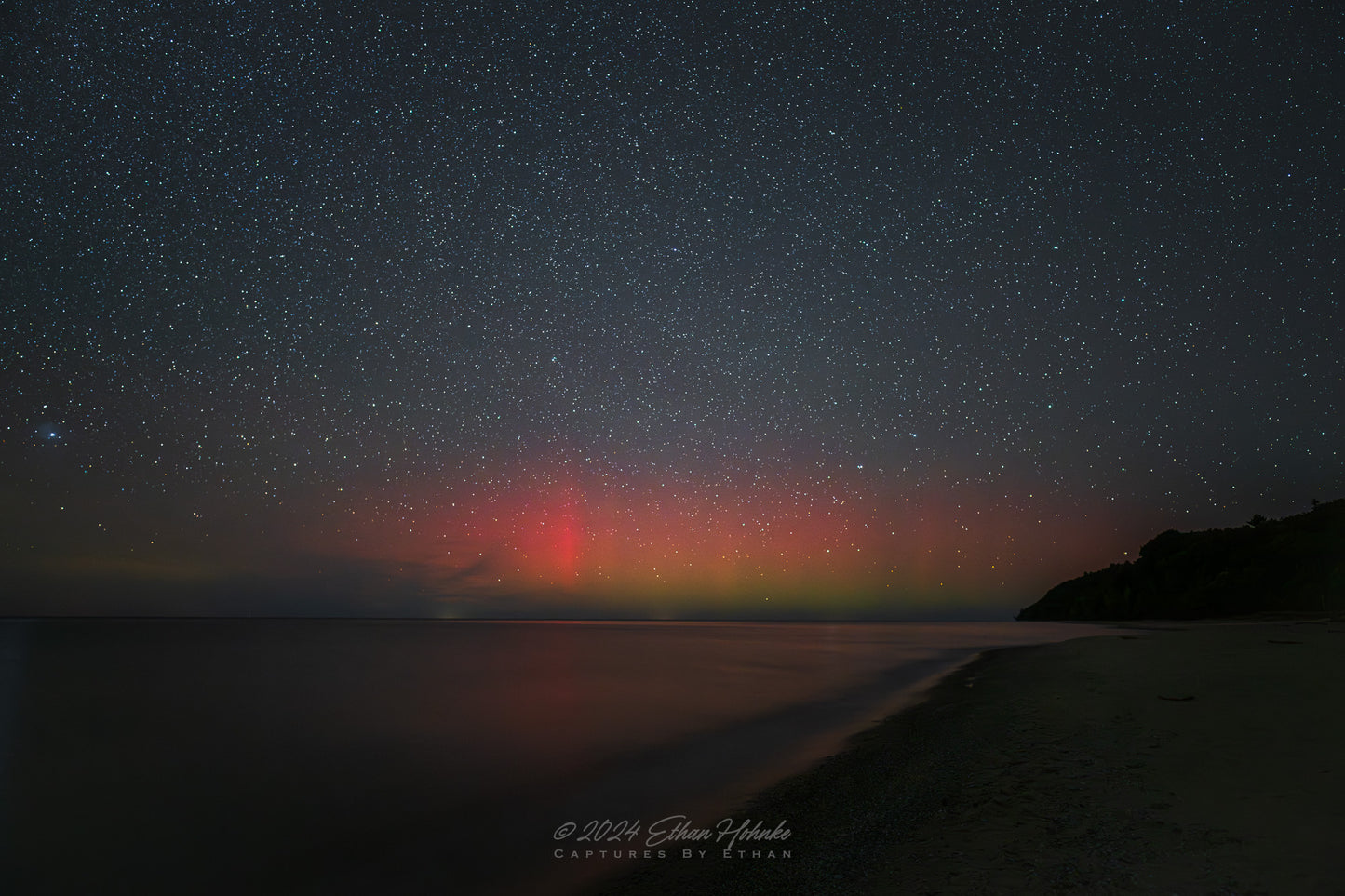 October Aurora over Lake Michigan from Leland II - Print