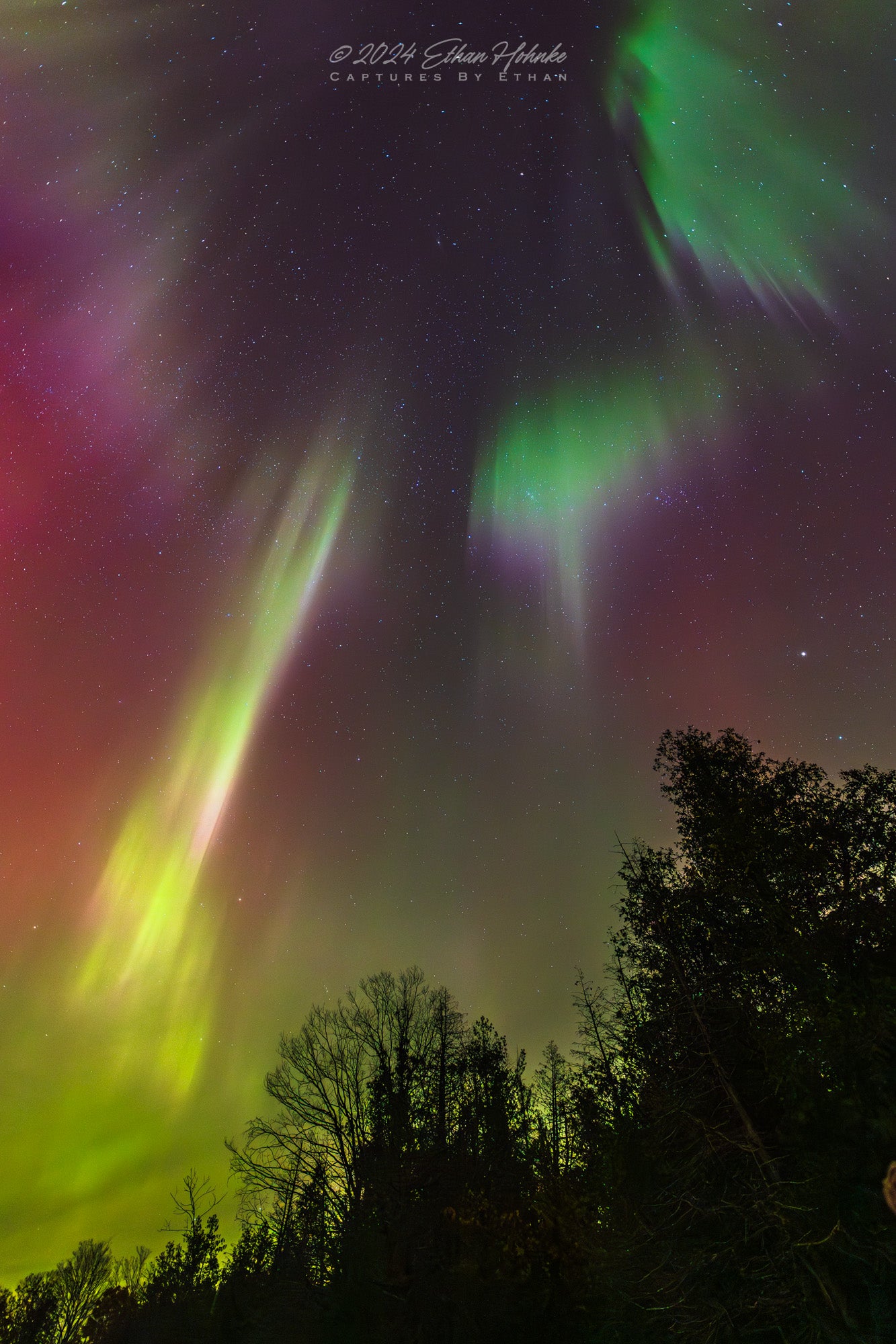 Northern Lights x North Bar Lake = Portal to Heaven III (Portrait Orientation) - Print