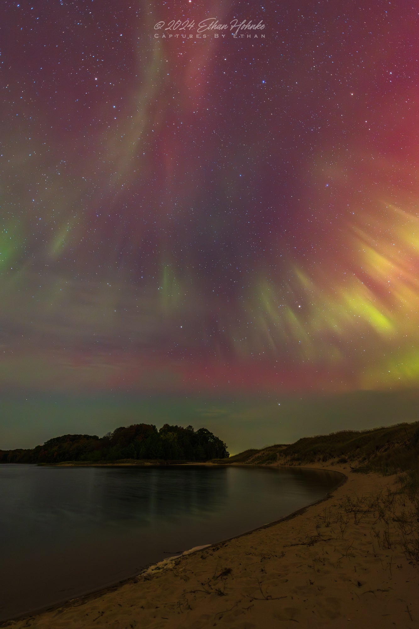 Northern Lights x North Bar Lake = Portal to Heaven IV (Portrait Orientation) - Print