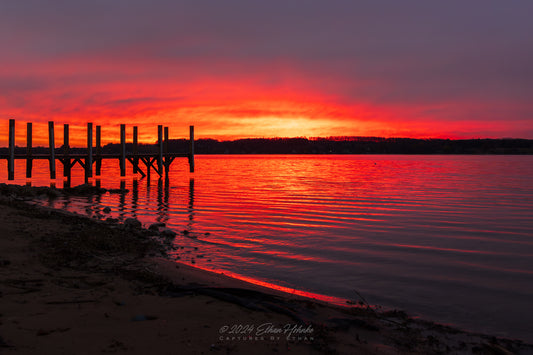 November Sunrise over Sutton's Bay - Print
