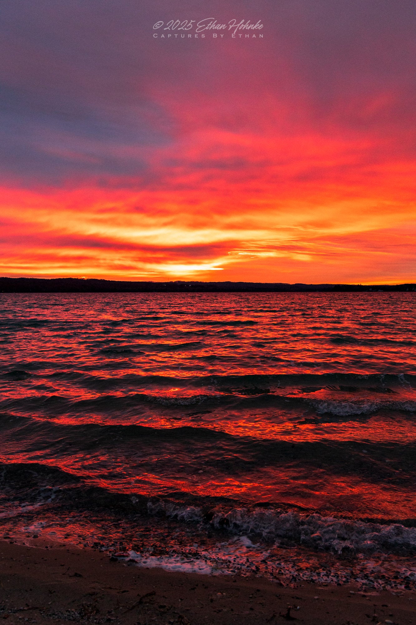 Incredible Lake Leelanau Sunrise (Portrait Orientation) - Print