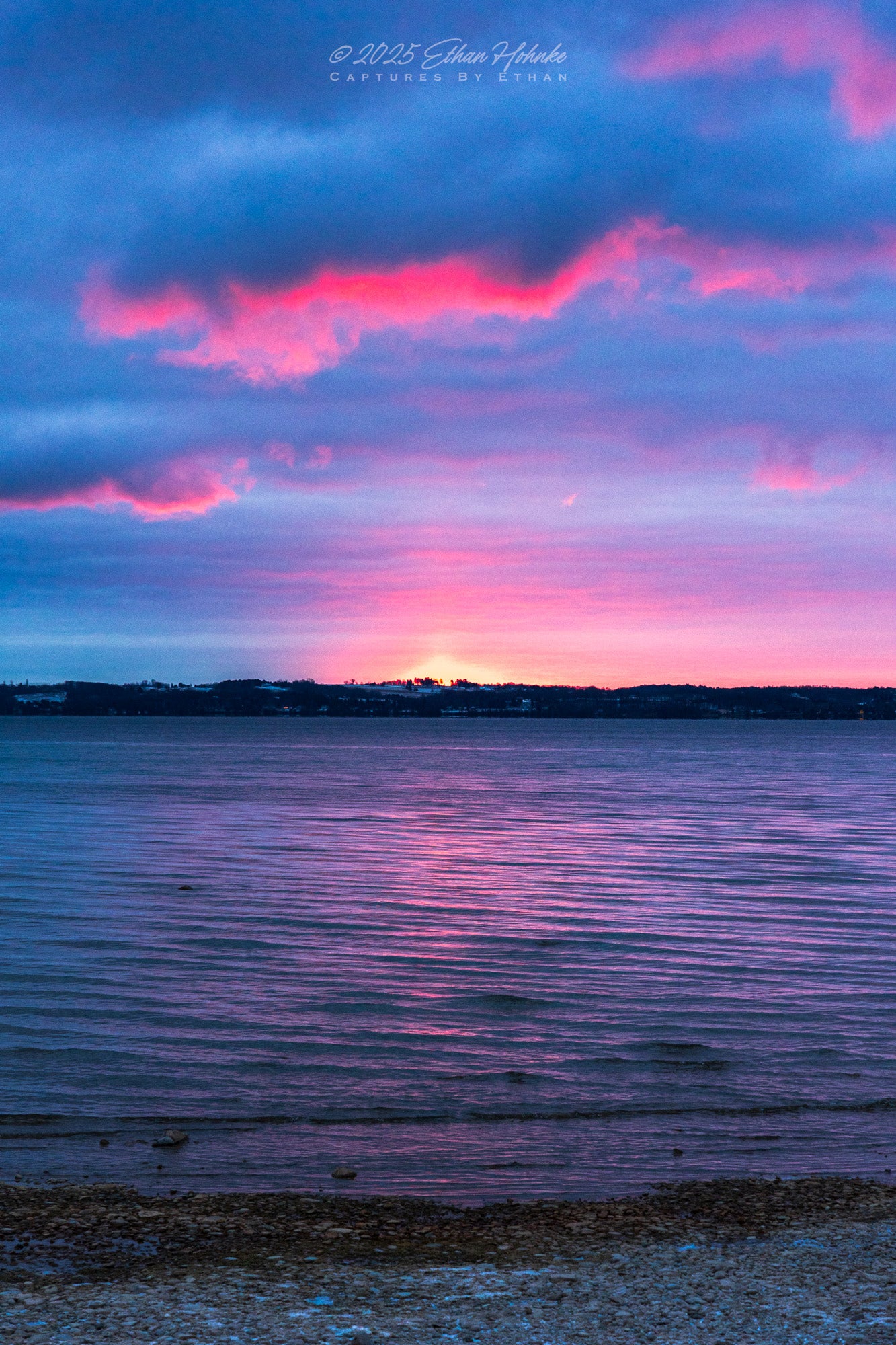 Fleeting Moments, Sunrise over Grand Traverse Bay (Portrait Orientation) - Print
