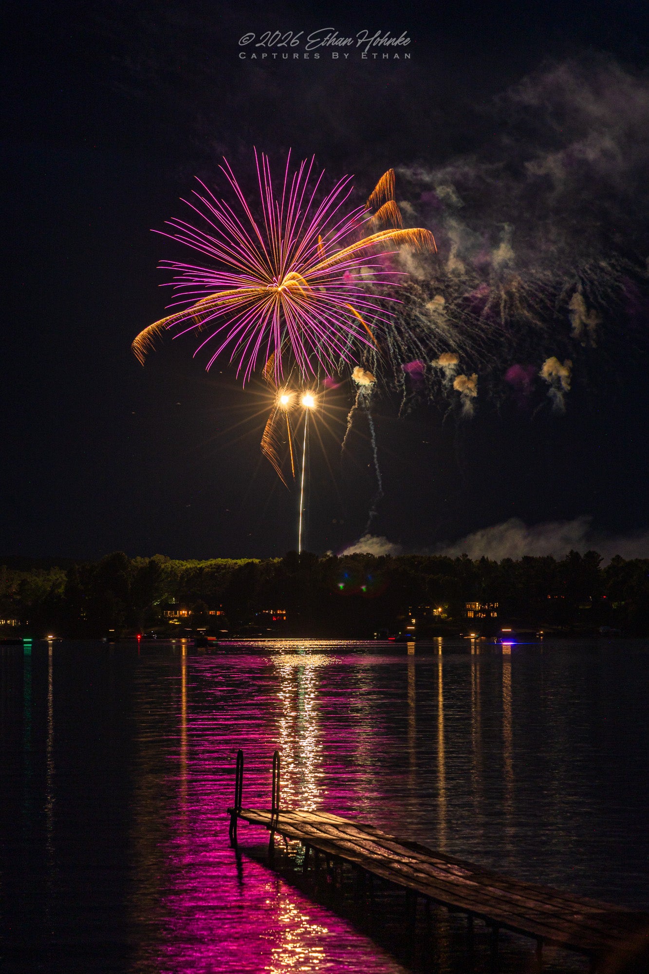 Leland 4th of July Fireworks for America's 250th IV (Portrait Orientation) - Print