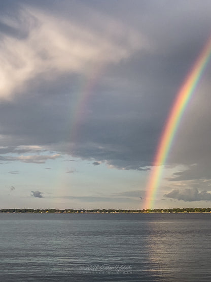 Rainbow over Grand Traverse Bay II - Print (Portrait Orientation)