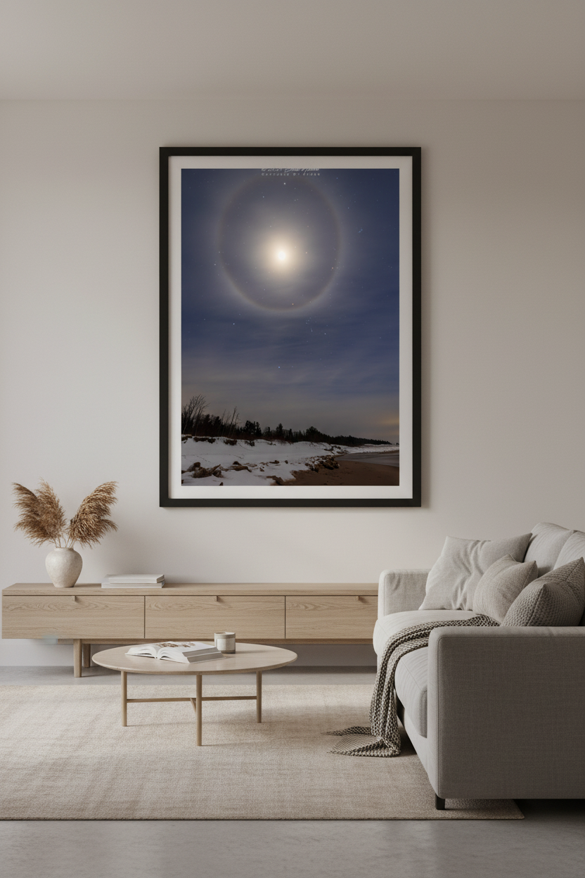 Large Portrait Print Room Mockup